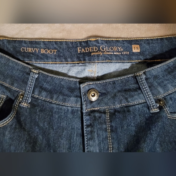 Faded Glory Curvy Bootcut Jeans - Picture 2 of 2